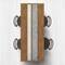 Gray & Linen with Leather Stripe Outdoor Table Runner